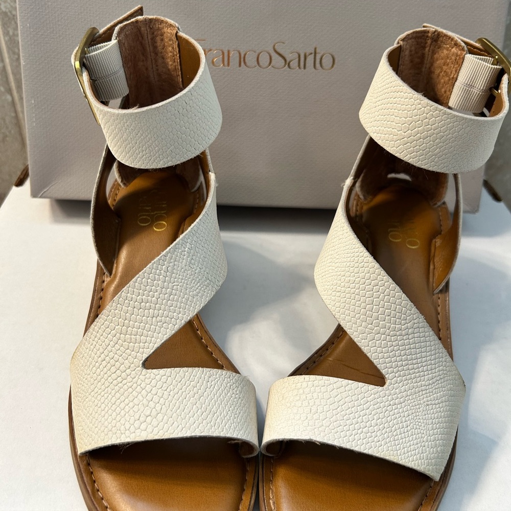 Franco Sarto Women's White Sandals
